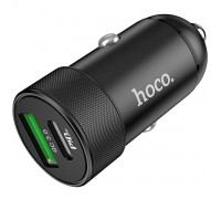 Автомобільний зарядний пристрій HOCO Z32B Speed up PD20W+QC3.0 car charger Black
