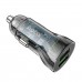 Автомобільний зарядний пристрій HOCO Z47 Transparent Discovery Edition dual port QC3.0 18W (Micro) Transparent Black