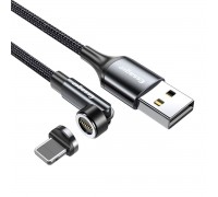 Кабель Essager Universal 540 Ratate 3A Magnetic USB Charging Cable Lightning 2m grey (EXCCXL-WXA0G)