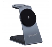 Бездротовий зарядний пристрій CHAROME H14 3-in-1 Wireless Charging Stand Silver