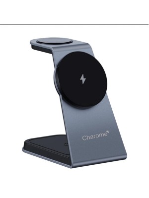 Беспроводное зарядное устройство для CHAROME H14 3-in-1 Wireless Charging Stand Silver