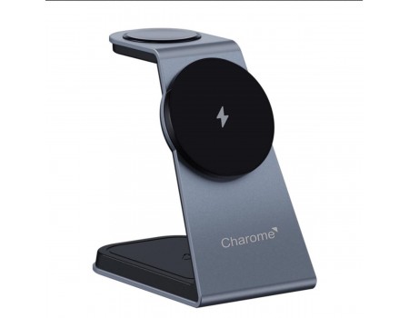 Беспроводное зарядное устройство для CHAROME H14 3-in-1 Wireless Charging Stand Silver