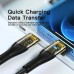 Кабель Essager Interstellar Transparent Design USB Светодиодный Cable Type C to Lightning 1m black (EXCTL-XJ01-P)