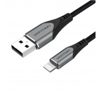 Кабель Vention USB 2.0 A to Lightning Cable 2M Gray Aluminum Alloy Type (LABHH)