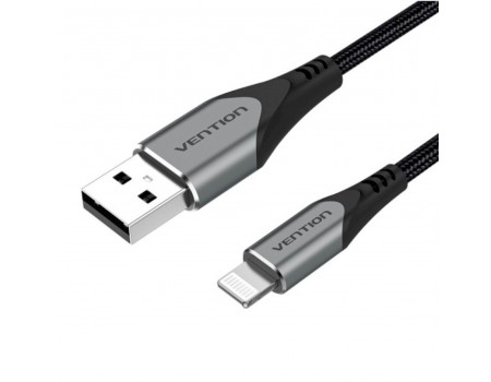 Кабель Vention USB 2.0 A Lightning Cable 2M Gray Aluminum Alloy Type (LABHH)