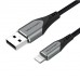 Кабель Vention USB 2.0 A Lightning Cable 2M Gray Aluminum Alloy Type (LABHH)