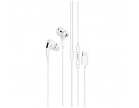 Навушники HOCO M101 Pro Crystal sound Type-C wire-controlled digital earphones with microphone White