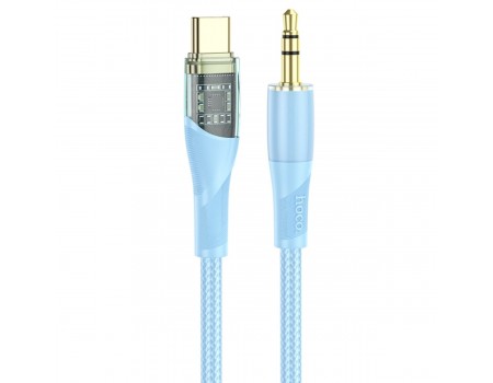 Аудiокабель HOCO UPA25 Transparent Discovery Edition Digital audio conversion cable Type-C Blue