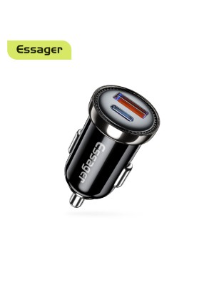 Автомобільний зарядний пристрій Essager Sunset Type-C to Lightning 20W USB Charging Cable  black (ECC2Q-WL0A)