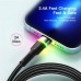 Кабель Essager Colorful LED USB Cable Fast Charging 2.4A USB-A to Lightning 2m black (EXCL-XCDA01)