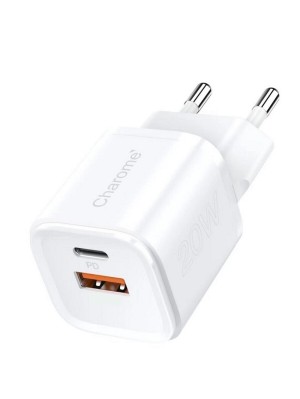 Сетевое зарядное устройство CHAROME C10s Pure PD+QC4.0 20W Charger Set White