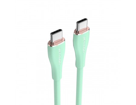 Кабель Vention USB 2.0 C Male to C Male 5A Cable 1.5M Light Green Silicone Type (TAWGG)