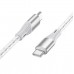 Кабель BOROFONE BX96 Ice crystal 60W silicone charging data cable Type-C to Type-C Gray