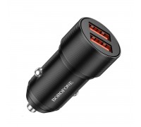 Автомобильное зарядное устройство BOROFONE BZ19B Wisdom 36W dual port QC3.0 car charger Black