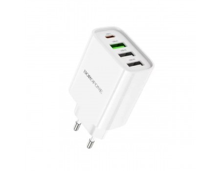 Сетевое зарядное устройство для BOROFONE BA79A Clever four-port PD20W(1C3A) White