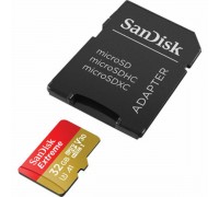 microSDHC (UHS-1 U3) SanDisk Extreme Action A1 32Gb Class 10 V30 (R100Mb/s, W60Mb/s) (adapter SD)