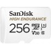 microSDXC (UHS-1 U3) SanDisk High Endurance 256Gb class 10 V30 (100Mb/s) (adapterSD)
