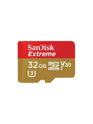 microSDHC (UHS-1 U3) SanDisk Extreme Action A1 32Gb class 10 V30 (R100MB/s, 667x) (adapter SD)
