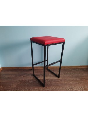 Барный стул в стиле Loft красный
