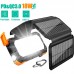 Универсальная мобильная батарея Solar power bank with 32pcs camping LED 20000mAh PN-W12Pro IPX4 |2USB/Type-C, 18W/3A, PD/QC|