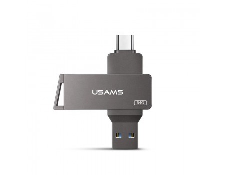 Флешка USAMS Type-C OTG USB3.0 Rotatable High Speed Flash Drive 64GB US-ZB200