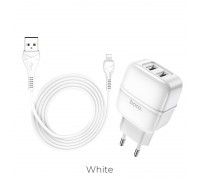 Зарядное устройство сетевое HOCO Lightning cable Highway C77A |2USB, 2.4A|