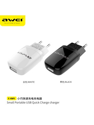 Зарядний пристрій AWEI Small Portable C-821 |1USB, 2A|
