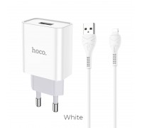 Зарядное устройство сетевое HOCO Lightning cable Asombroso C81A |1USB, 2.1A|