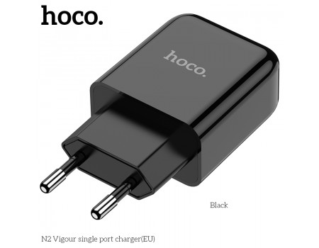 Зарядное устройство сетевое HOCO Vigour N2 |1USB, 2.1A| (Safety Certified)