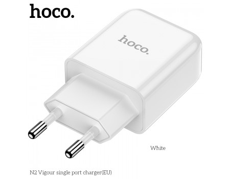 Зарядное устройство сетевое HOCO Vigour N2 |1USB, 2.1A| (Safety Certified)