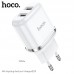 Зарядное устройство сетевое HOCO Aspiring dual port charger  N4 |2USB, 2.4A| (Safety Certified)