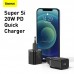 Зарядное устройство сетевое BASEUS Super Si Quick Charger |Type-C, QC/PD, 3A,  20W| (CCSUP-B03)