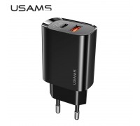 Зарядное устройство сетевое USAMS T35 Fast Charger US-CC121 |1USB/1Type-C, 20W, PD3.0/QC|