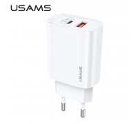 Зарядное устройство сетевое USAMS T35 Fast Charger US-CC121 |1USB/1Type-C, 20W, PD3.0/QC|