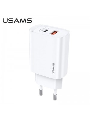 Зарядное устройство сетевое USAMS T35 Fast Charger US-CC121 |1USB/1Type-C, 20W, PD3.0/QC|