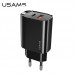 Зарядное устройство сетевое USAMS T35 Fast Charger US-CC121 |1USB/1Type-C, 20W, PD3.0/QC|