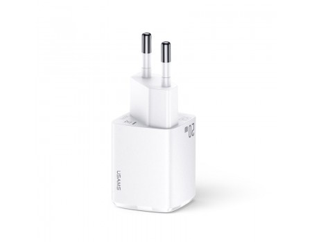 Зарядное устройство сетевое USAMS T37 Super Si Fast Charger US-CC128 |1USB/1Type-C, 20W, PD3.0/QC|