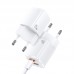 Зарядное устройство сетевое USAMS T37 Super Si Fast Charger US-CC128 |1USB/1Type-C, 20W, PD3.0/QC|