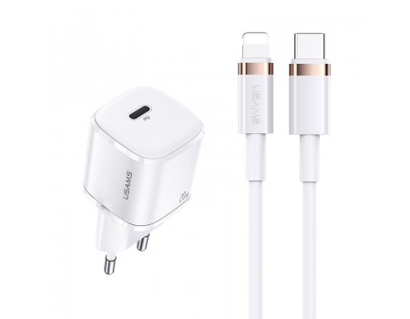 Зарядное устройство сетевое USAMS T36 Type-C to Lightning cable XFK Super Cube Series CC124 |1Type-C, 20W, PD|