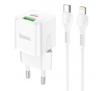 Зарядний пристрій HOCO Type-C до Lightning Cable Prestige charger set N20 | 1USB/1Type-C, 20W, 3A, QC/PD