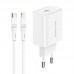 Зарядное устройство сетевое BOROFONE Type-C to Lightning cable Easy Speed single port charger BA57A |Type-C, 20W/3A, PD/QC|