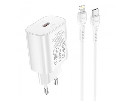 Зарядное устройство сетевое HOCO Type-C to Lightning Cable Jetta charger set N22 |Type-C, 25W/3A, PD|