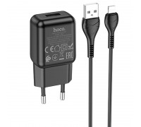 Зарядний пристрій HOCO Lightning cable single port charger set C96A |1USB, 2.1A|
