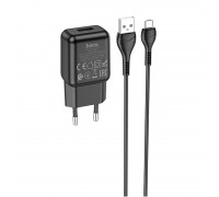 Зарядний пристрій мережевий HOCO Micro USB Cable single port charger set C96A |1USB, 2.1A|