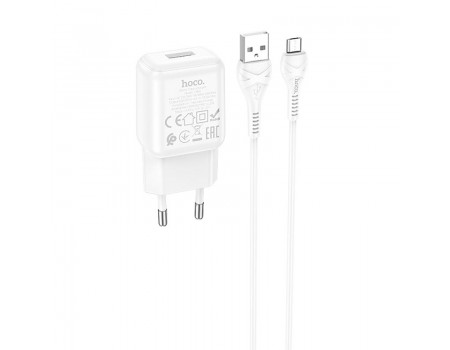 Зарядное устройство сетевое HOCO Micro USB cable single port charger set C96A |1USB, 2.1A|