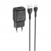 Зарядное устройство сетевое HOCO Micro USB cable single port charger set C96A |1USB, 2.1A|