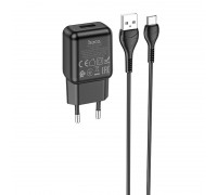 Зарядное устройство сетевое HOCO Type-C cable single port charger set C96A |1USB, 2.1A|