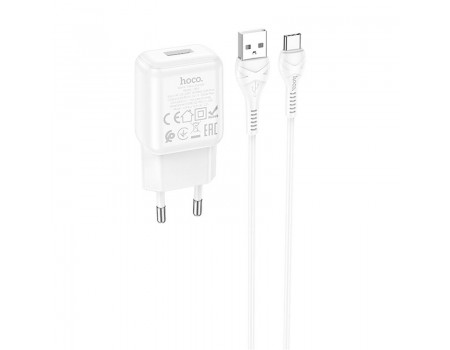 Зарядное устройство сетевое HOCO Type-C cable single port charger set C96A |1USB, 2.1A|