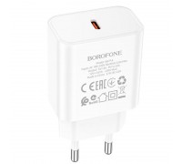 Зарядное устройство сетевое BOROFONE Power single port charger BA71A |1Type-C, 20W/3A, PD/QC|