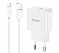 Зарядное устройство сетевое HOCO Lightning Cable Leisure single port charger C106A |1USB, 10.5W/2.1A|